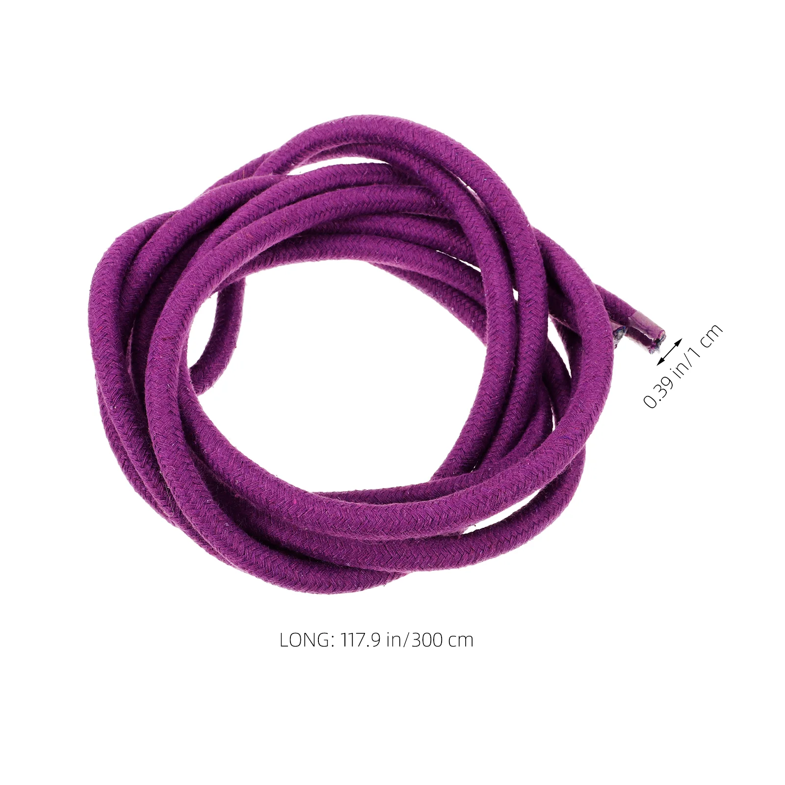 Jump Rope Rhythmic Gymnastics Colored Cotton Soft Sports 30000X100X100CM Prop for Training Purple Convenient