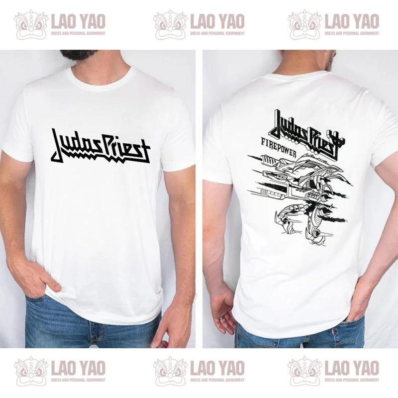 Judas Priest Band Goth Clothes Fashion Hip Hop Rock Short Sleeved T-shirt Harajuku Streetwear T-shirts for Women Kpop Tops Y2k