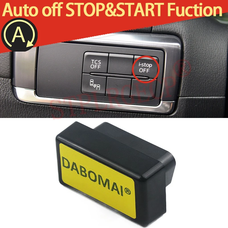 I-stop for Mazda3 Mazda6 CX-3 CX-4 CX-5 CX-8 2016-2023 Car Stop Start Engine System Off Device Control Sensor Plug Stop Cancel