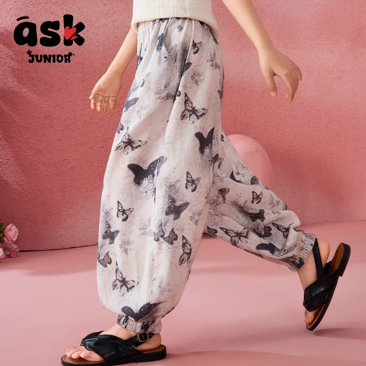 سراويل صيفية خفيفة ورقيقة للأطفال في منتصف وكبار السن، سراويل للفتيات المراهقات #6