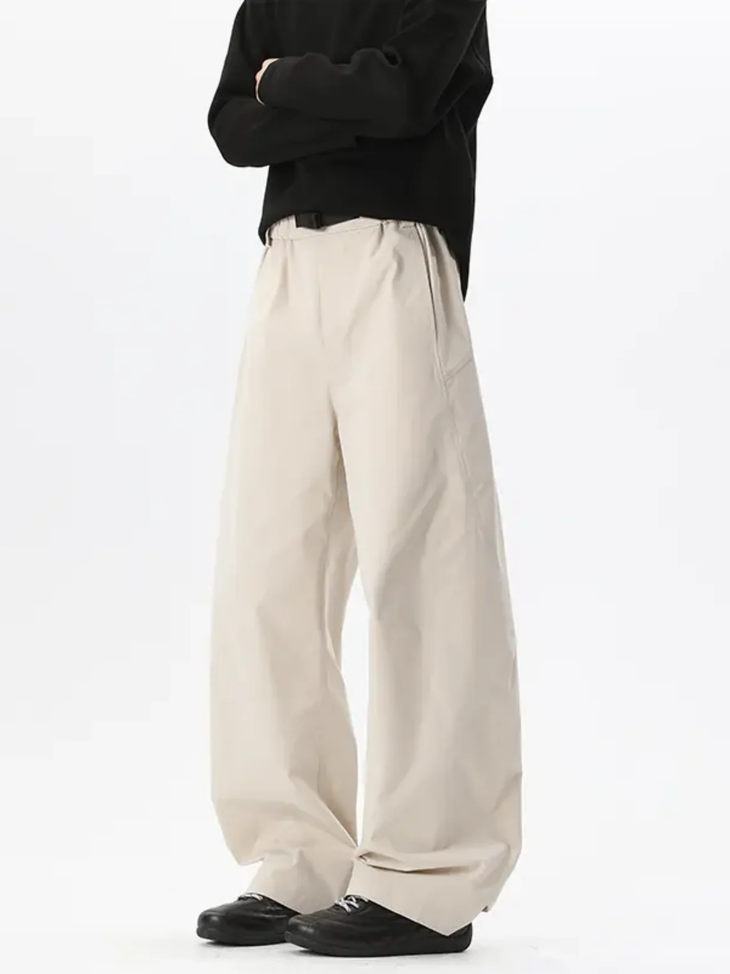 

Повседневные брюки прямого кроя для мужчин, весенне-летние, облегающие, спортивные, свободные, длинные, универсальные, удобные, из полиэстера.