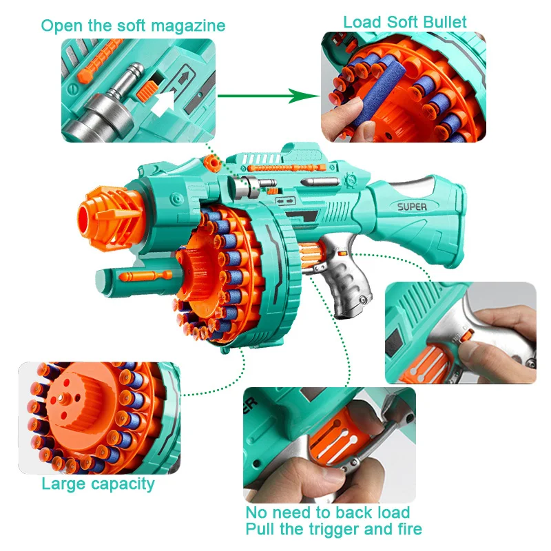 Manuelle Revolver pfeile Spielzeug Airsoft Pistolen Schaum sicherer Sauger elektrische weiche Kugel pistole Pistole kontinuierliches Schießen erwachsene Kinder Jungen Geschenk