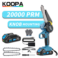 Koopa Tool 18V/21V Mini Cordless chainsaw, upgraded version of powerful motor, hand-held electric chain saw for cutting logs