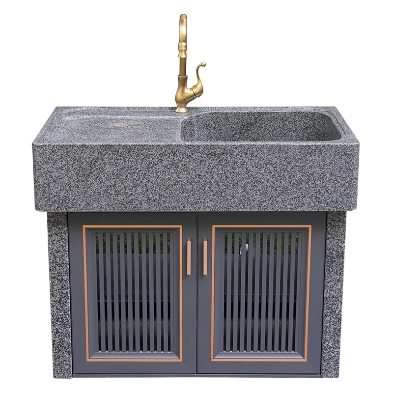 Natural marble laundry pool Outdoor courtyard Pool Basin Outdoor balcony Household integrated stone laundry sink