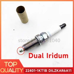 High Quality 4PCS 22401-1KT1B DILZKAR6A11 Dual Iridium Spark Plug For Nissan Qashqai J10 NJ10 JJ10E 1.6L Juke F15 HR16DE 91691