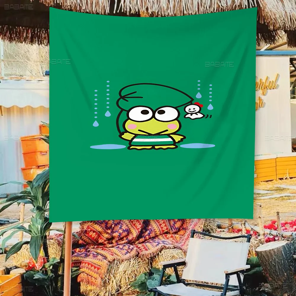 Cute K-Kero K-Kero K-Keroppi Small Size Cheerleading Banner Hand Pulled Flag Outdoor Atmosphere Flags