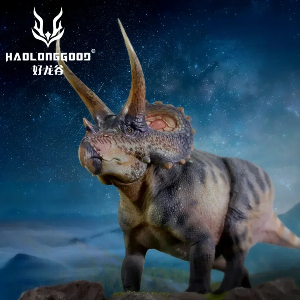 HAOLONGGOOD 1:35 Scale Triceratops Dinosaur Toy Desktop Decoration Animal ModelFigurine Gift Collection