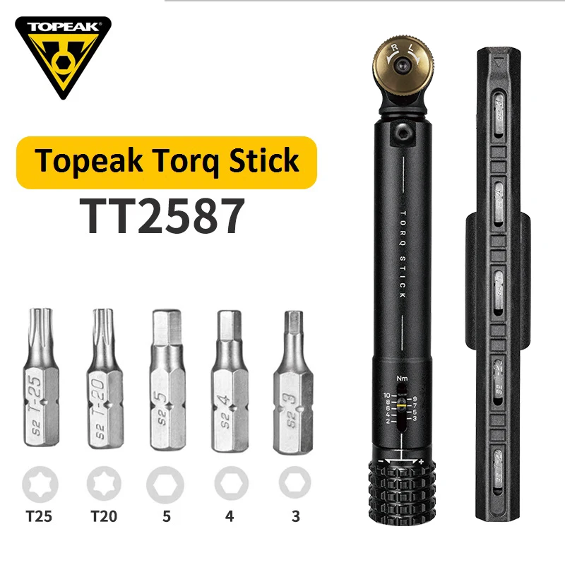 Topeak TT2586/TT2587 Bicycle Torque Wrench Set Road Bike Repairing Allen Bit Multi-function MTB Torque Ratchet Cycling Tool Kits