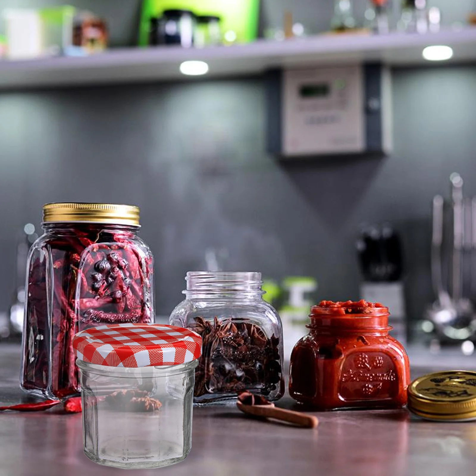 

12 Pcs Salt and Pepper Containers Glass Storage Jars Pantry Organization Honey Pot Pickles