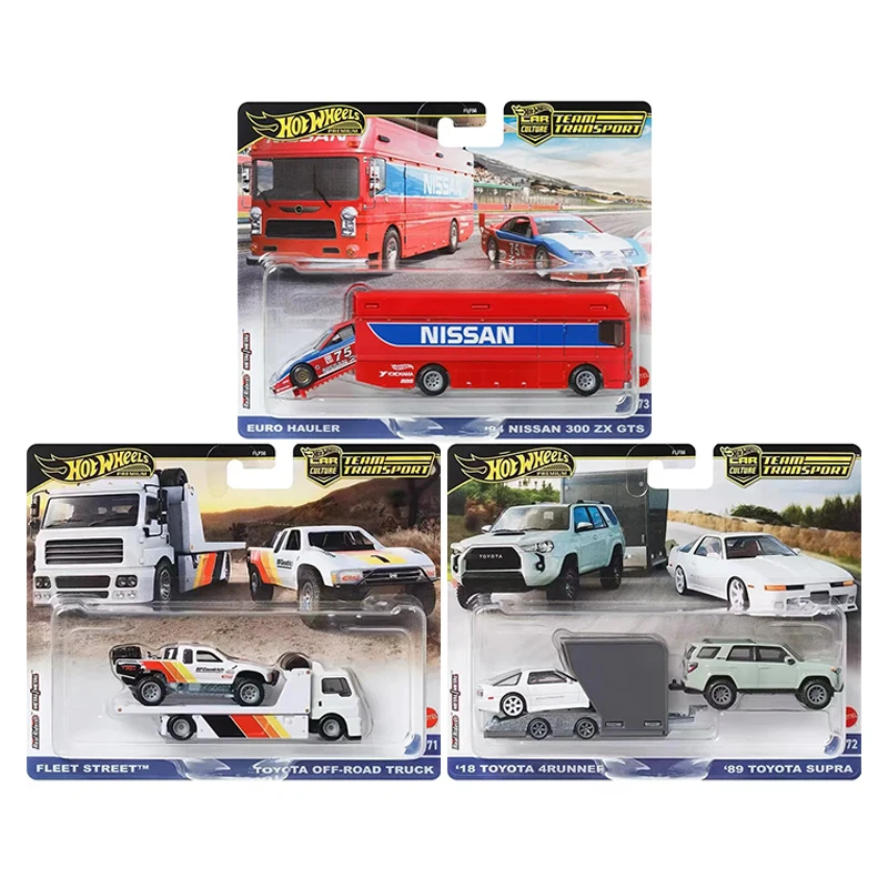 Оригинальный автомобиль Hot Wheels, команда по перевозке, Nissan Skyline Chevy Mercedes-Benz Renn Porsche 1/64, литая под давлением модель автомобиля, игрушка FLF56