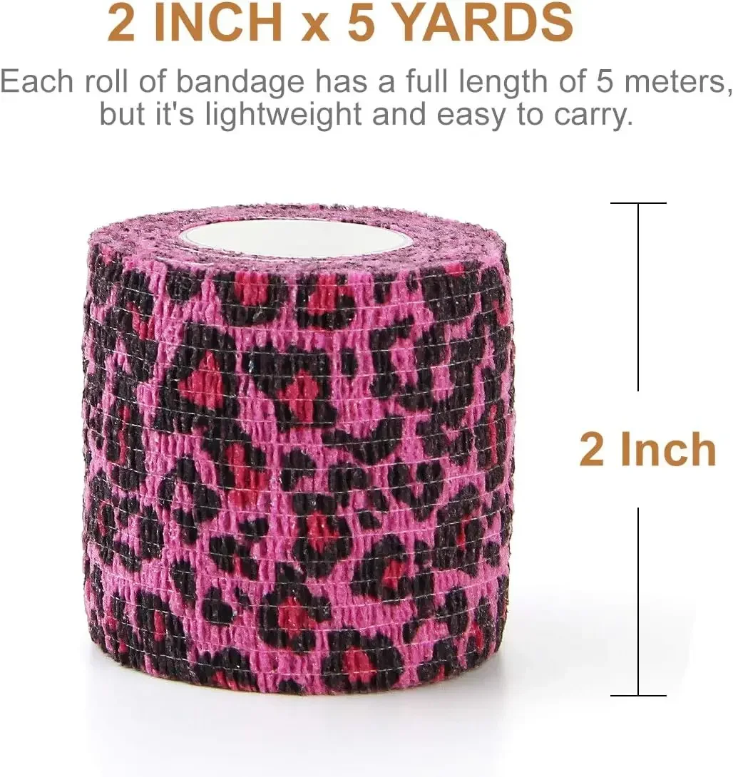 3/6/12/24/48PCS Tattoo Grip Bandage Cover Wraps Tapes Non-woven Waterproof for Pet Self Adhesive Finger Wrist Protection