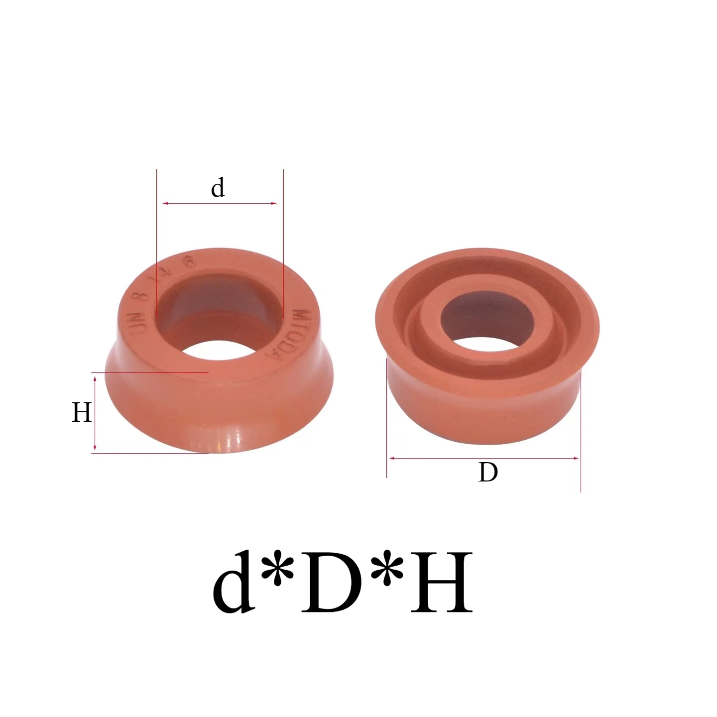 Afbeelding 4: Fluorrubber UPH heen en weer bewegende zuiger U/Y afdichtingsring Hoge temperatuurbestendigheid Zuur- en alkalibestendigheid