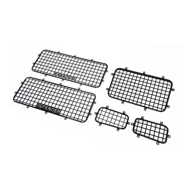 

【Cool Upgrade】Remote Control Car Trx-4 Defender Special Metal Window Net Rear Side Window Tail Window Protective Cover Dustproof and Splashproof Non-Destructive Installation