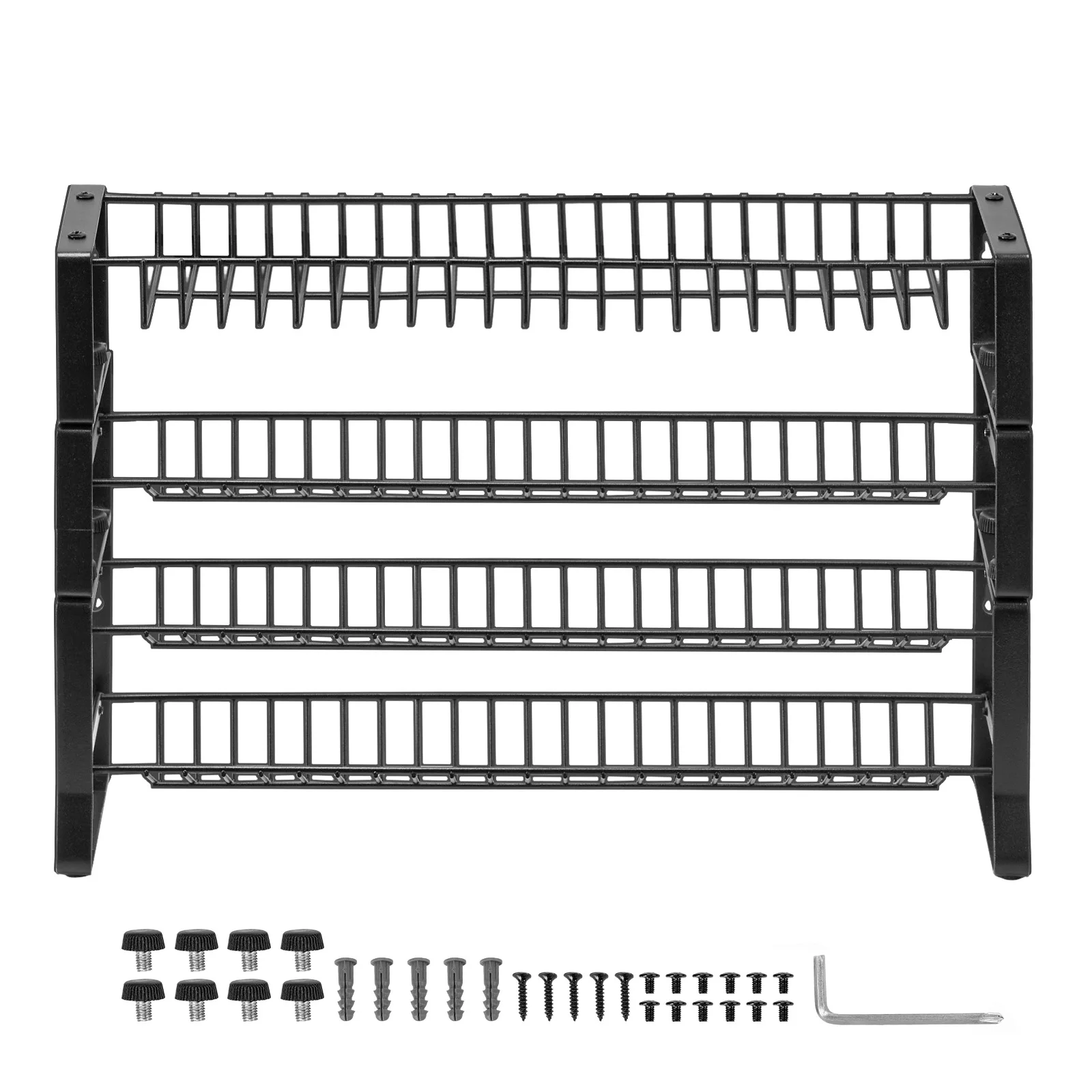 SucceBuy 4 Tie Detachable Spice Rack Organizer for Cabinet Stackable Seasoning Organizer Spice Jars Kitchen Storage