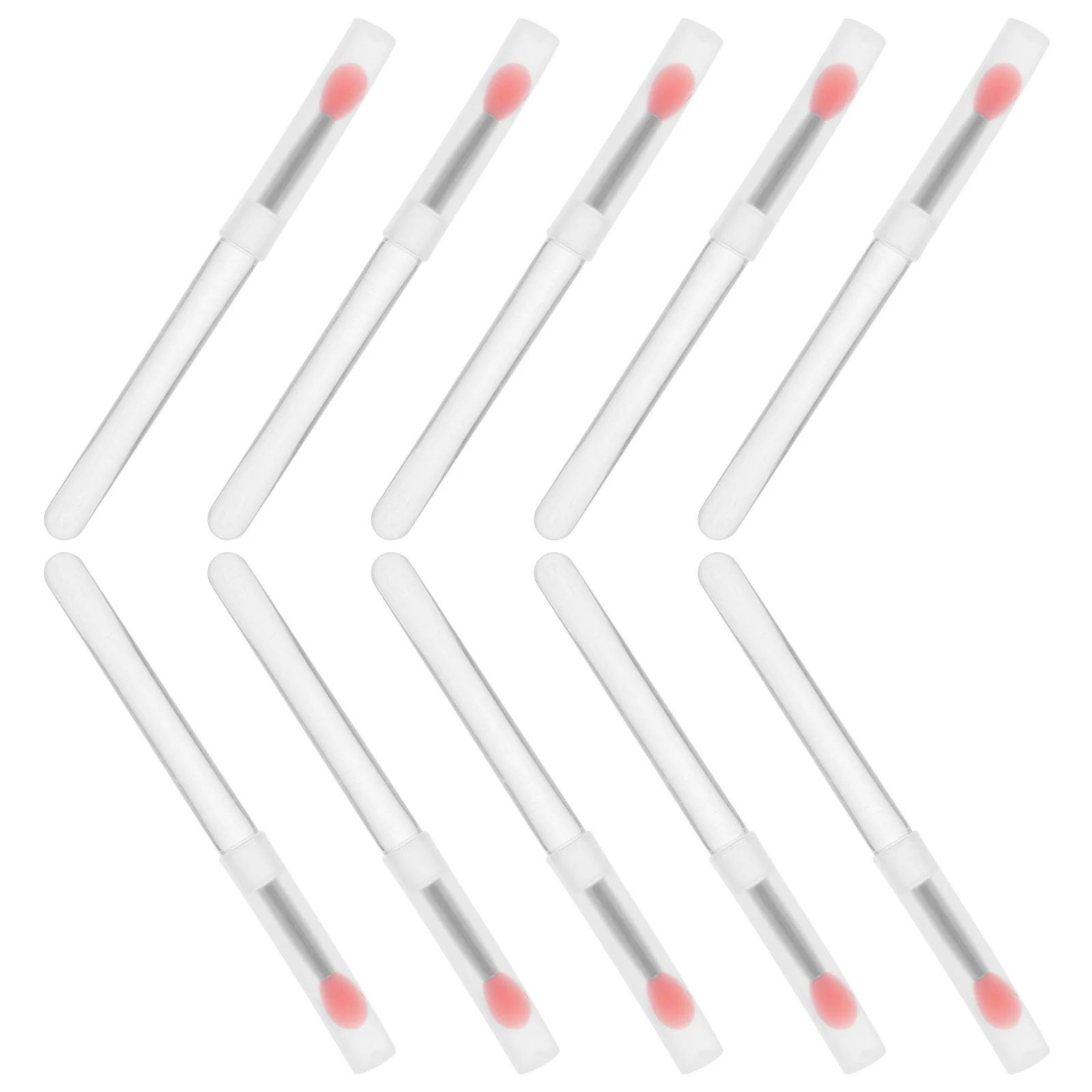 

10Pcs Mini Silicone Lip Brush Portable Lipstick Applicator Soft Bristles Reusable Easy Clean Multifunctional Lip Balm Gloss