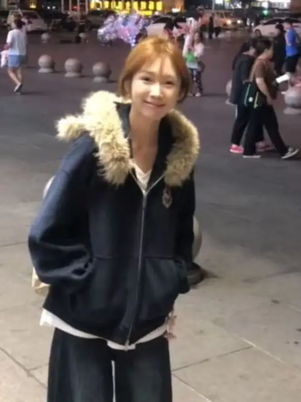 

Ретро-кардиган с большим меховым воротником в американском стиле, женская весенняя новинка, свободный крой, на молнии, модная верхняя одежда в университетском стиле