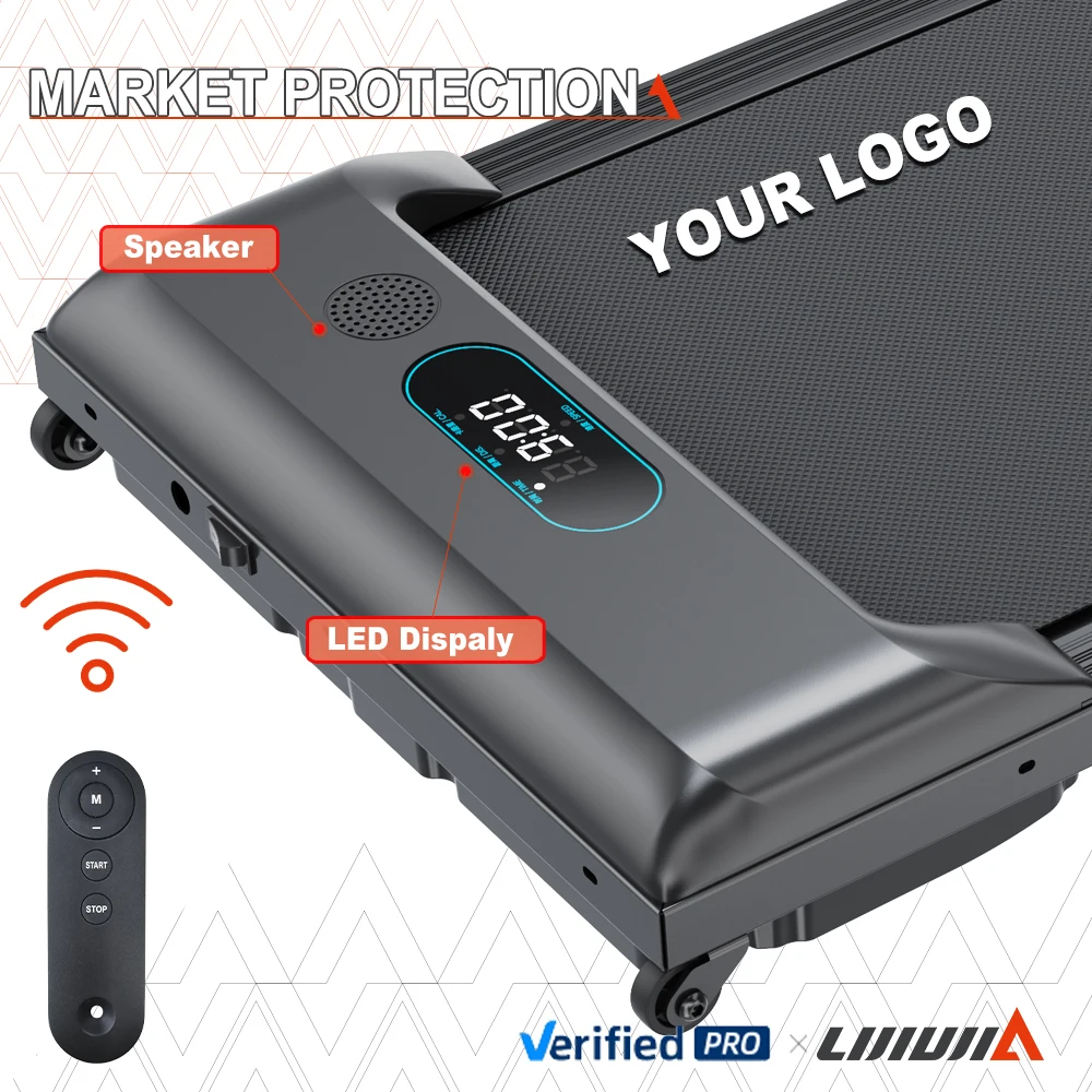 Promotion 1.0HP Motor Power Remote Control Gym Home Use Smart Folding Electric Walking Pad Treadmill