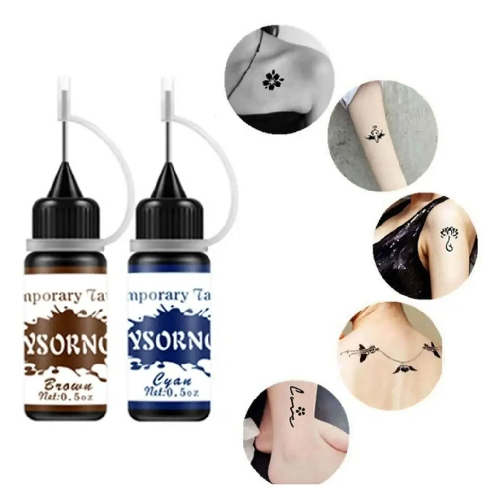 Gifts 10ml Temporary Tattoos Ink Body Art Gloss Tint Paint Makeup Supplies Semi Permanent Fake Common Inks DIY Beauty Pigment