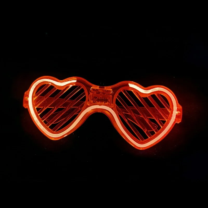 20pcs LED Light Up Glasses Heart Shaped Shutter Shades Glow Party for Birthday Wedding Festival