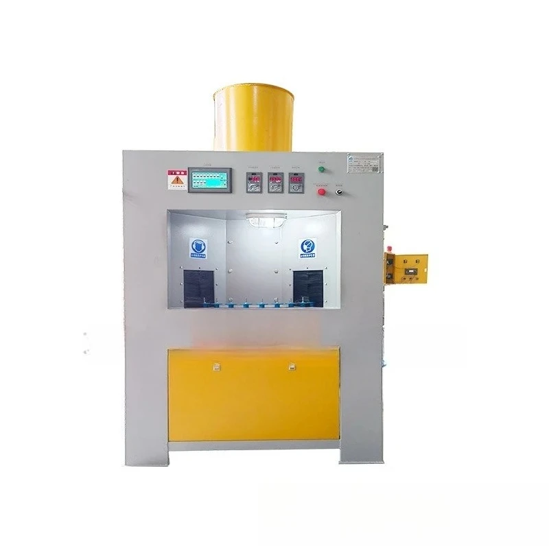 Turntable automatic sandblasting machine, all-round glass bottle hardware cylindrical surface treatment sandblasting machine