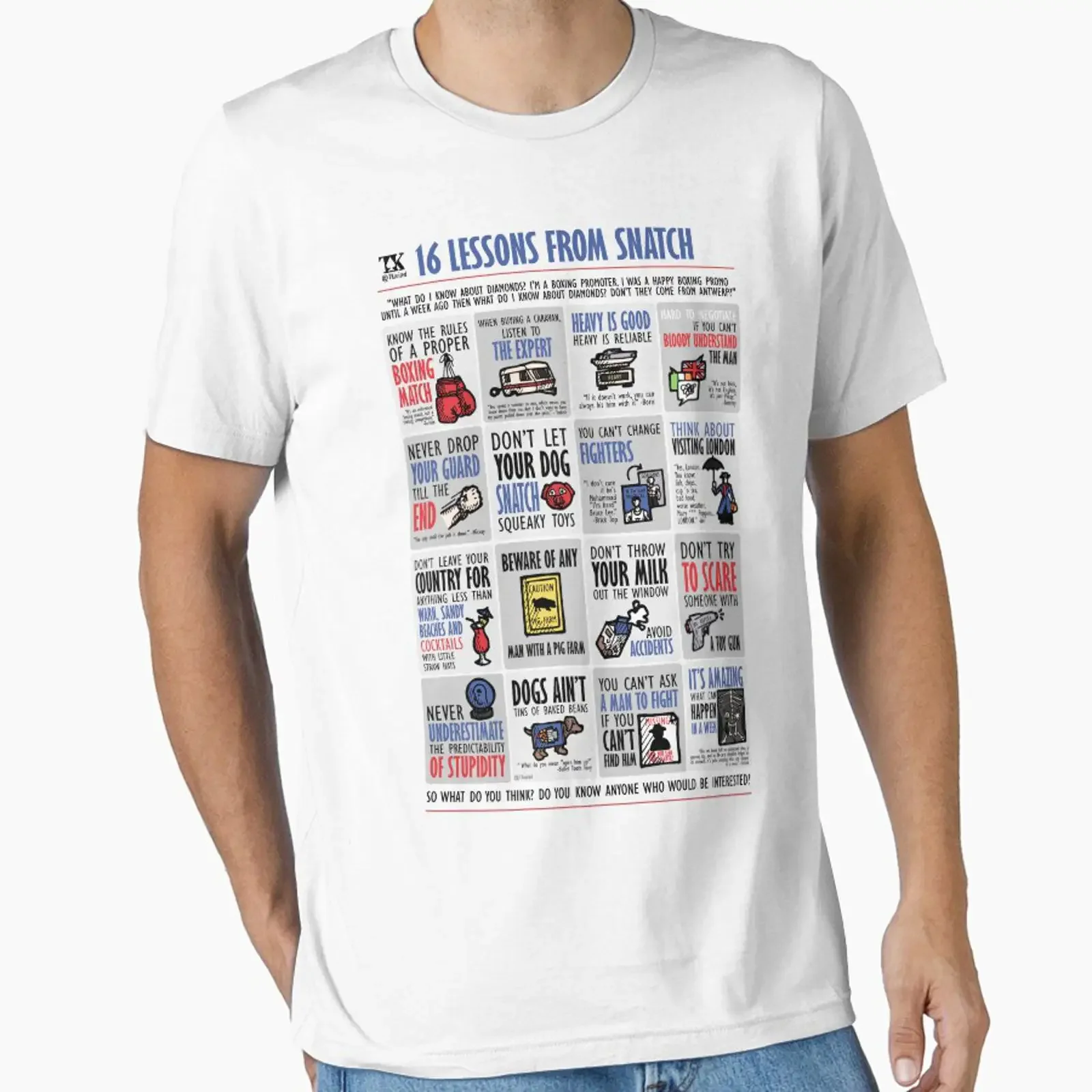 Lessons from Snatch Guy Ritchie designed and sold by TKsuited vintage Washed homme Stretched Unisex Casual Stylish fashion