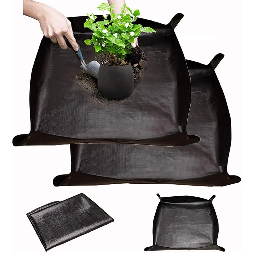 

2PCS 39.4 x 39.4 Large Plant Repotting Mat Waterproof Transplanting Mat Indoor Plant Potting Mat Portable
