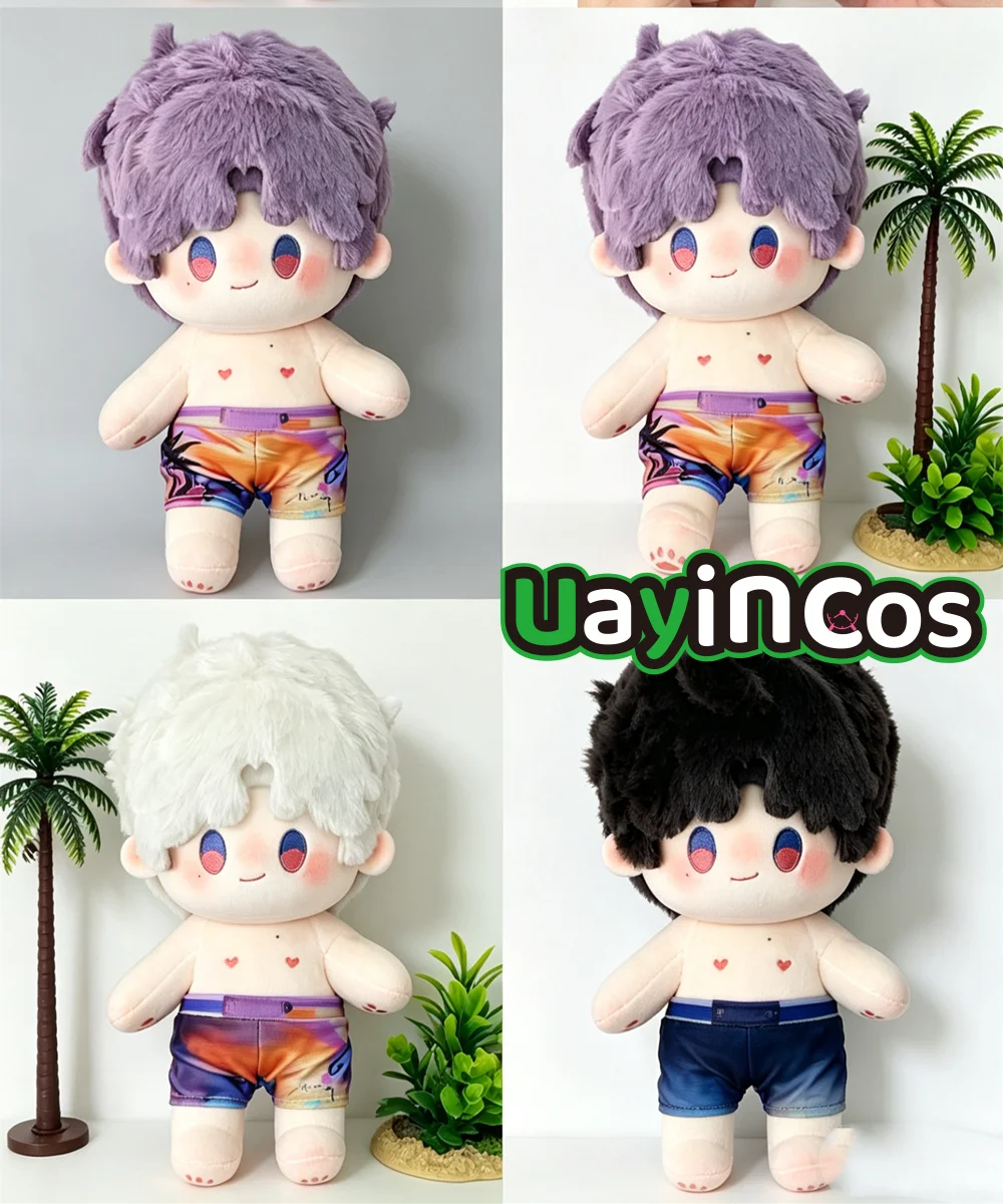In Stock 20cm Doll Clothes Love and Deepspace Sylus Rafayel Zayne Caleb Swimming Trunks Seaside Beach Suit Plushies Doll Anime