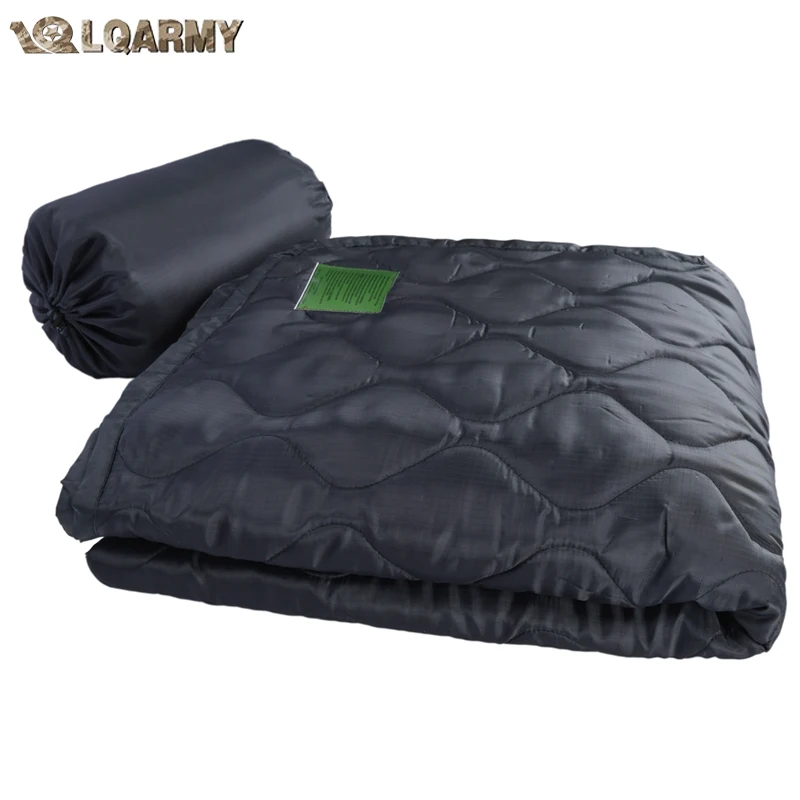 

LQARMY Military Tactical Army Poncho Liner Water Repellent Woobie Quilted Blanket Suitable for Camping, Shooting, Hunting