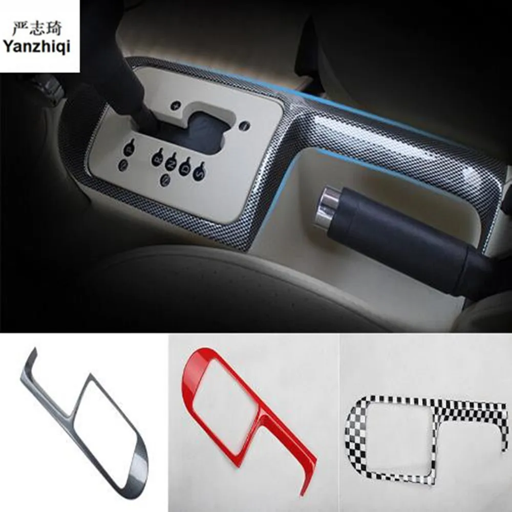 

1pc Car stickers carbon fiber ABS material gear panel decoration cover for 2003-2012 Volkswagen VW Beetle