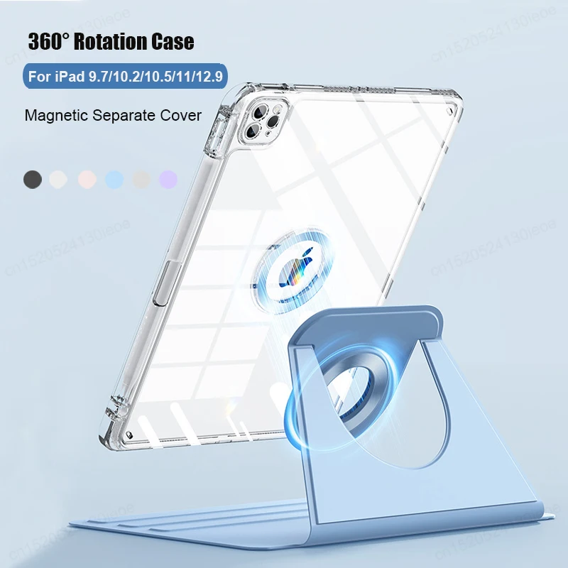 

Case For iPad Air 11 13 inch M2 2024 Tablet Cover For iPad Pro 11" 13" M4 12.9" Detachable Back Shell For iPad Air 4th 5th Funda