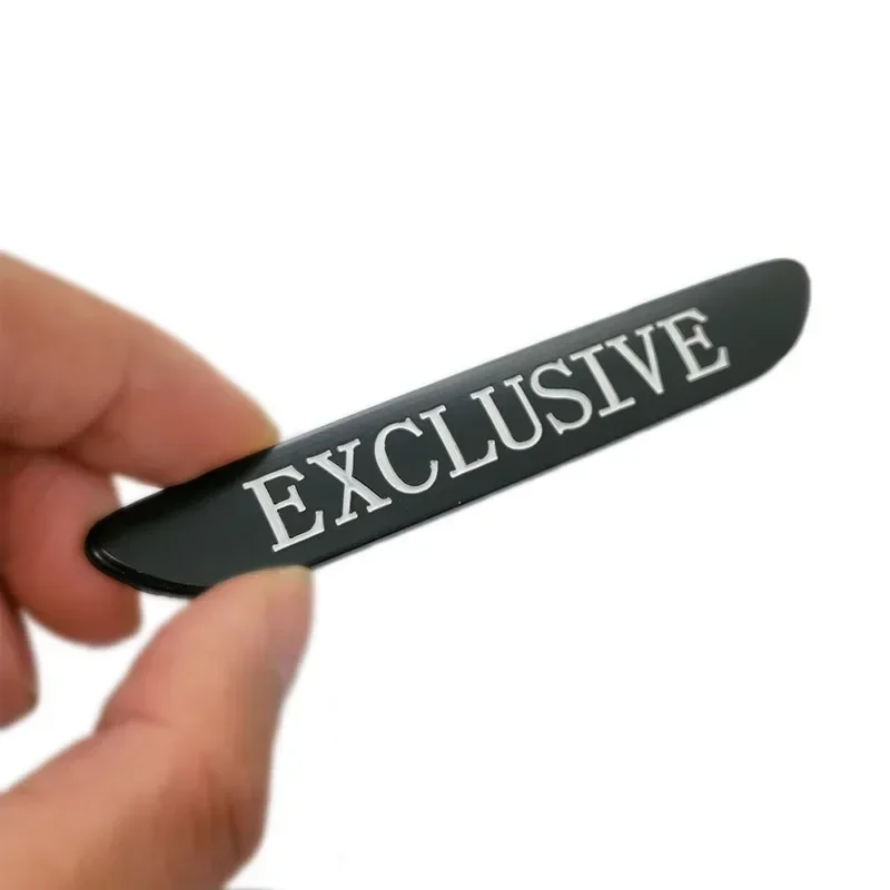 EXCLUSIVE Logo Car Styling Fender Body Side Stickers Emblems for Range Rover Sport A4 A8 AMG Trax Highlander Decal Accessories