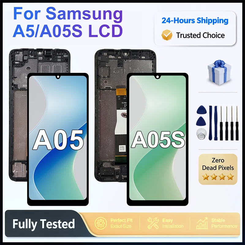 6.7'' IPS LCD For Samsung Galaxy A05 LCD Display Touch Screen Digitizer Replacement Assembly For Samsung A05S A057F A057M A057G