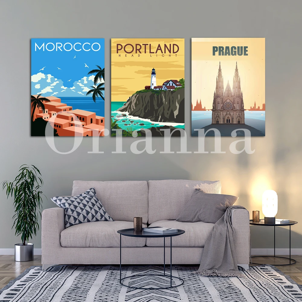 Zealand Tokyo Australia Montenegro Morocco Mexico Portland Prague India Himachal Pradesh Iceland Cityscape Trave Poster Print