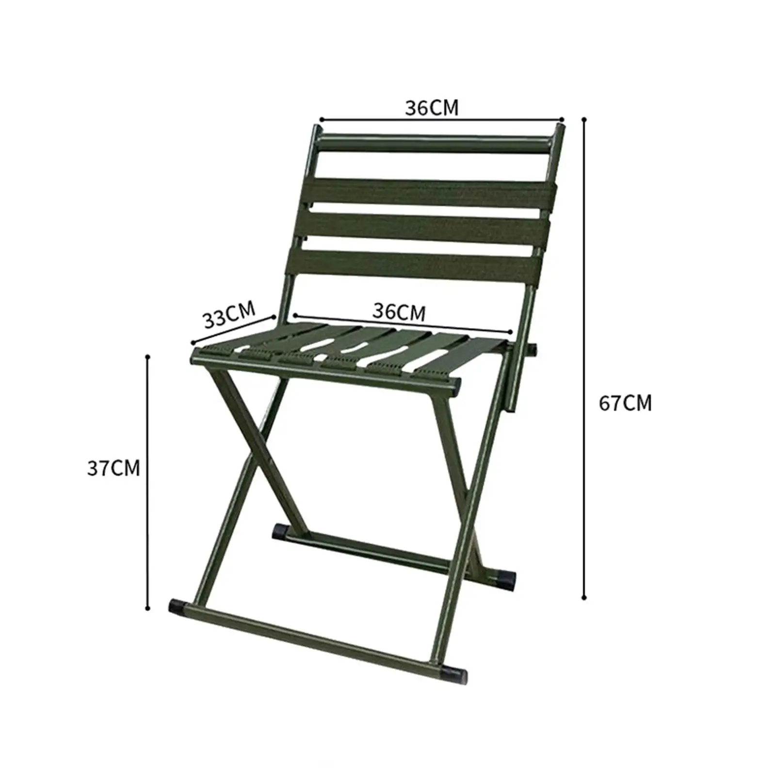 Silla plegable portátil con cubierta antideslizante para piernas, taburete plegable sólido con soporte trasero para recoger barbacoa con caña, senderismo en casa