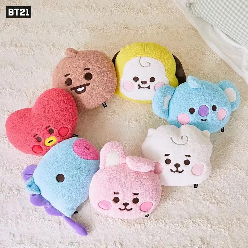 Anime Cartoon Bt21 Tata Chimmy Cooky Plush Toy Fashion New Plush Doll Pillow Bedroom Pillow Ornament Collection Gift for Friends