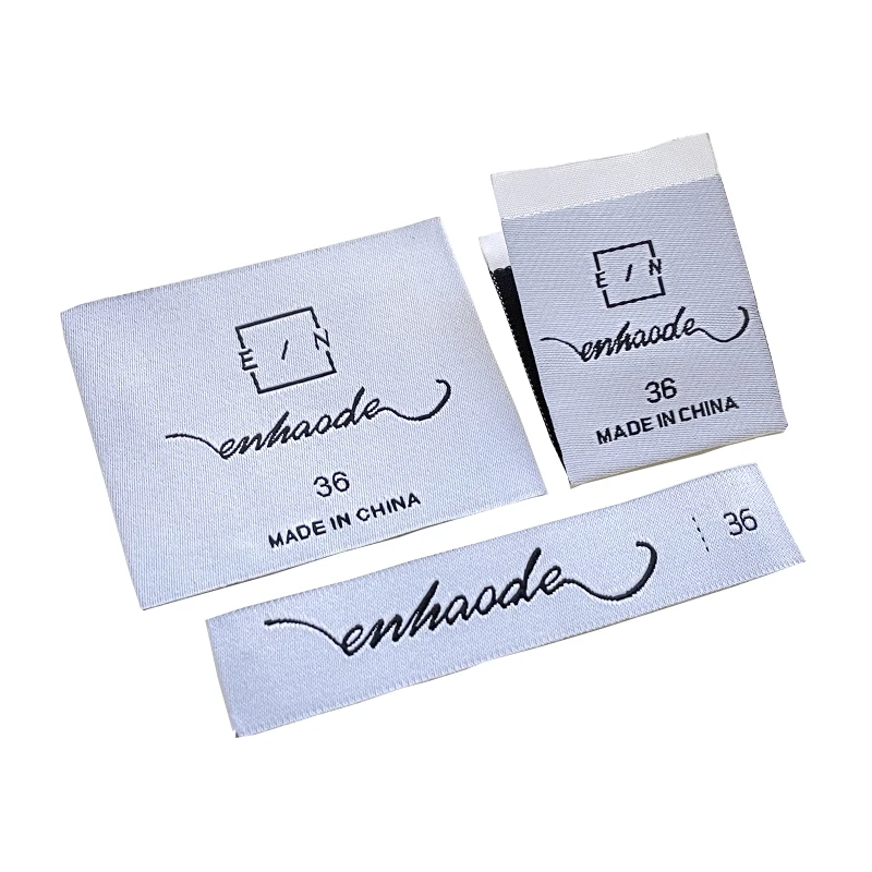 Free Shipping Custom Clothing Tags Garment Label For Your Brand Customized Made Woven Labels Fabric Tag For Bag Shoe