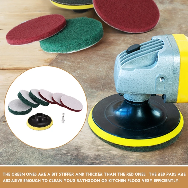 Broca elétrica escova telha purificador almofadas kit de limpeza, ferramenta de limpeza doméstica resistente (broca não incluída)