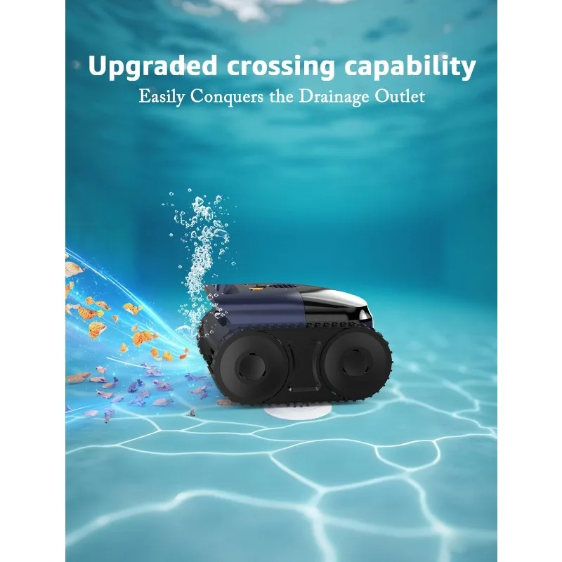 Беспроводной пылесос для бассейна для подземных бассейнов, беспроводной робот-пылесос площадью до 2150 кв. футов, пылесос для очистки стен и водных линий