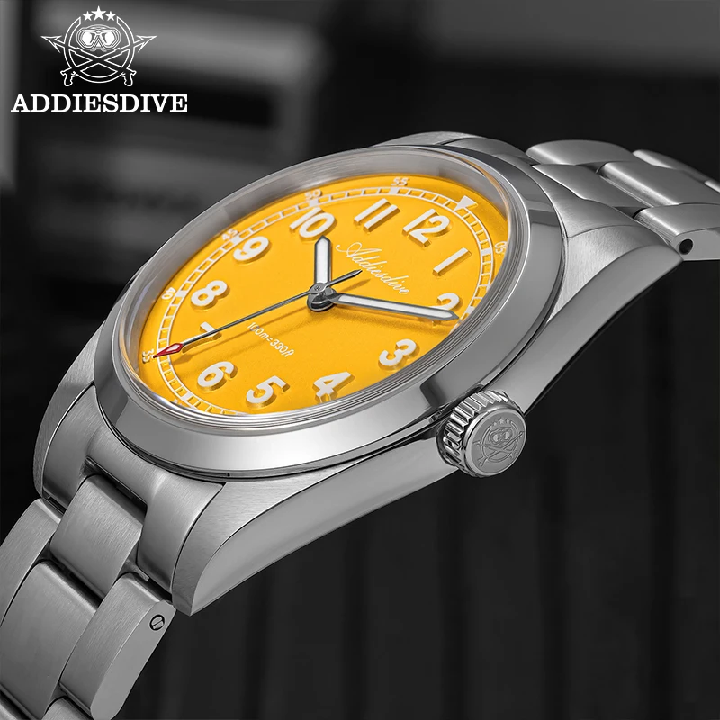 

ADDIESDIVE Men’s Sapphire Quartz Watch Super 2035 Movement BGW9 Lume 316L Stainless Steel Dress Watch 100M Waterproof AD2521