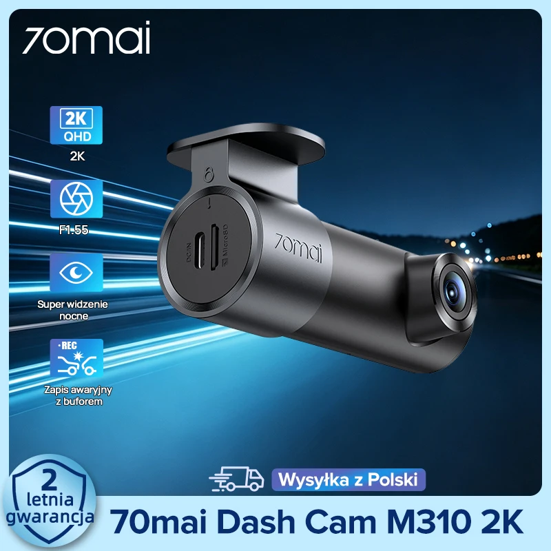 70mai Dashcam M310 Plus 2K 1440P 143 °   FOV Nachtsicht Intelligente Sprachsteuerung 24-Stunden-Parküberwachung Auto-DVR-Kamera Mini Einfache Installation
