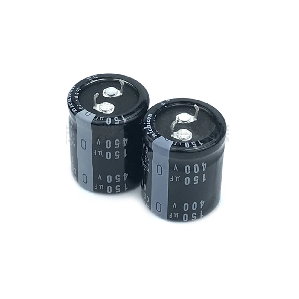 2 stücke 400v 150uf 450V 150uF 22x25 22x30 22x35 22x40 25x25 25x30 25x35 30x25mm 105 ° Pitch 10mm nichicon Horn Kondensatoren