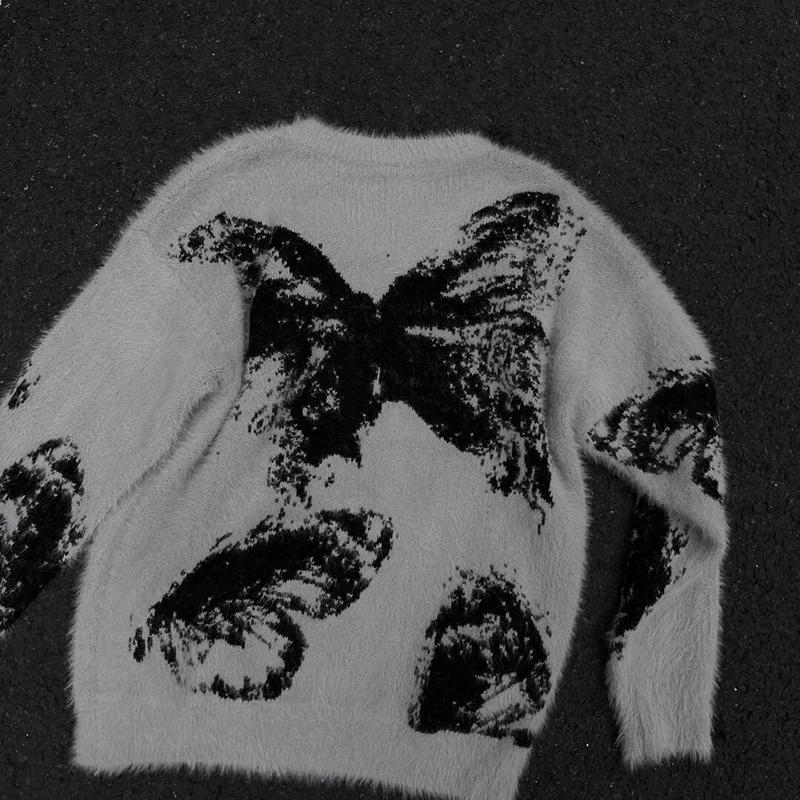 Pull homme Осенне-зимняя куртка с бабочкой, кардиган на молнии, вязаный свитер с круглым вырезом, контрастного цвета, мужской кардиган с длинными рукавами