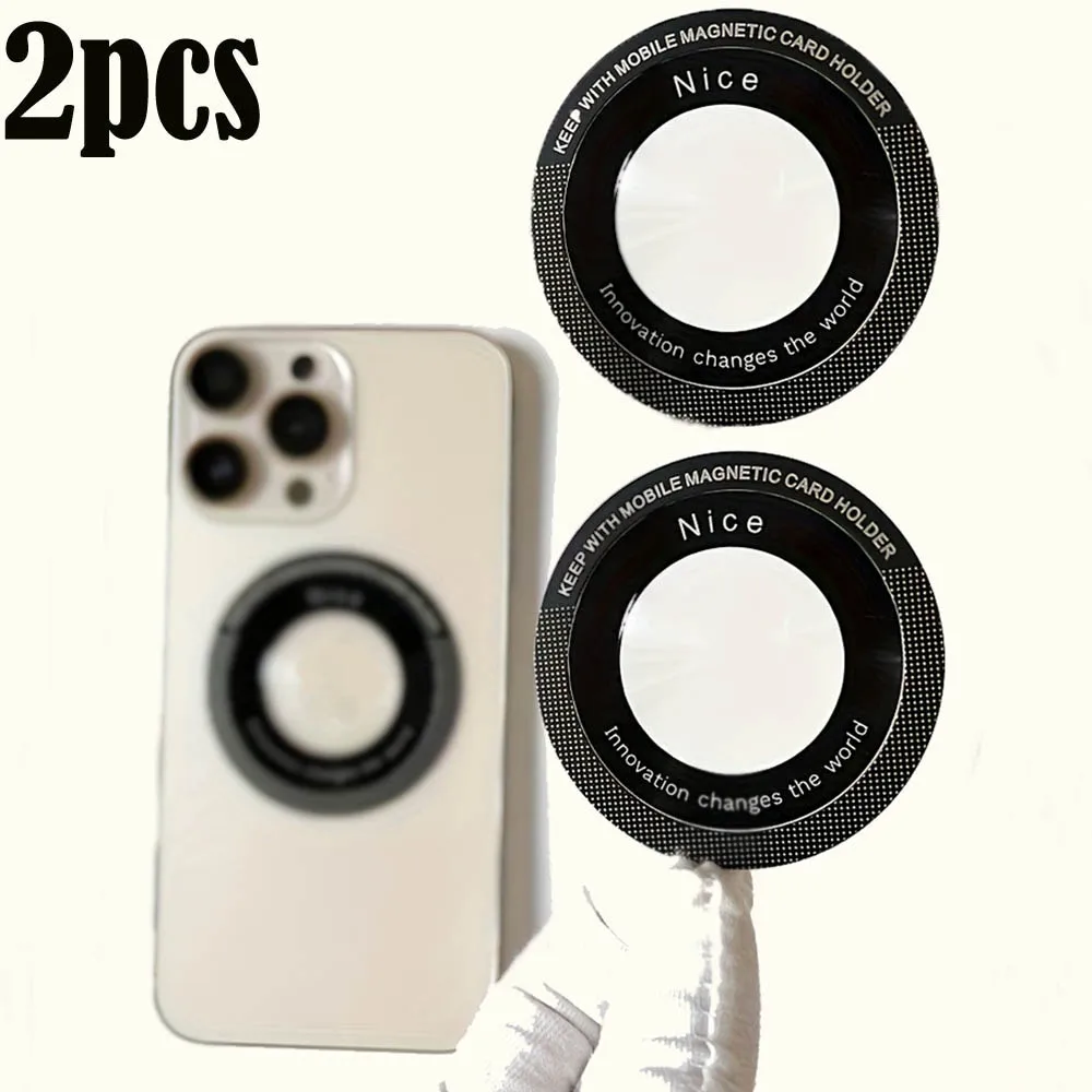 2/4/8-Pack Universal Metal Plate Ring for MagSafe –Magnetic Sticker for Wireless Charger & Magnetic Car Mount Supports MagSafe