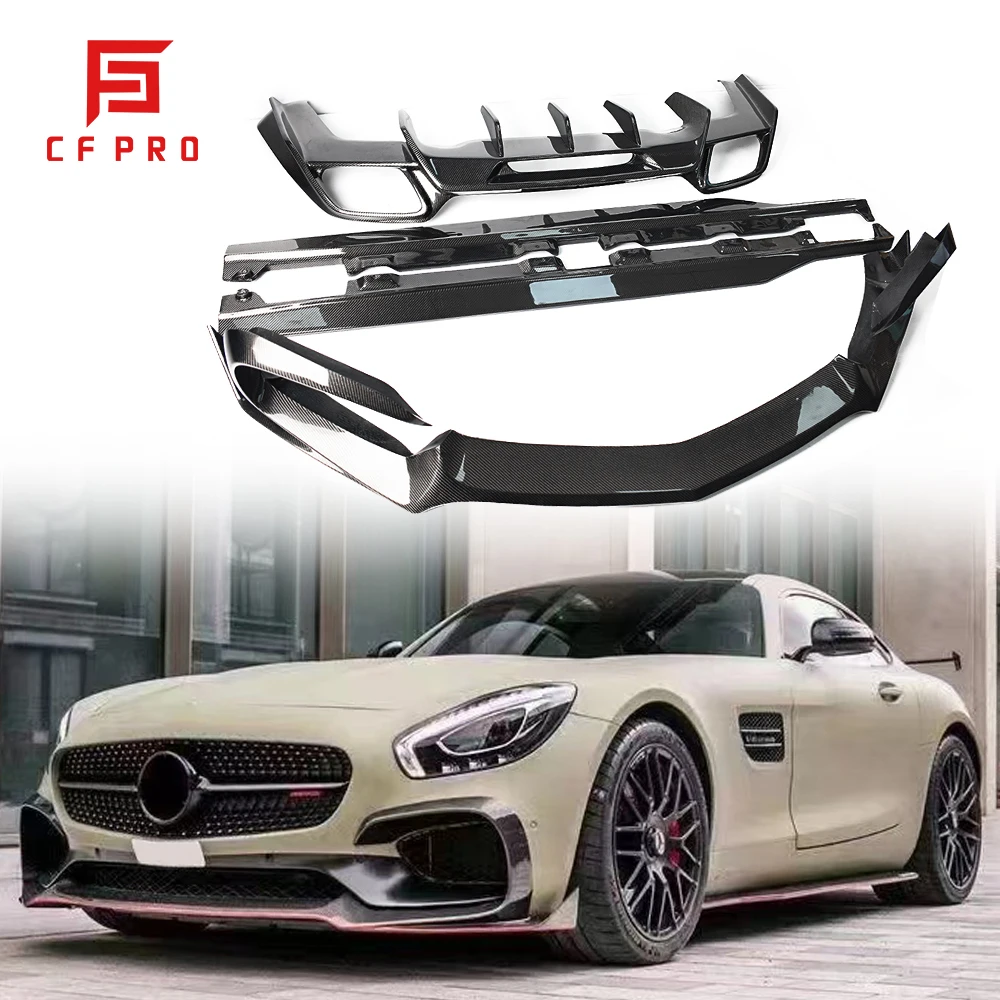 For Benz Mercedes AMG GT RT Modified Carbon Fiber Small Surround Front Rear Lip Tail Spoiler Body Kits Car Accessories