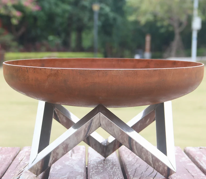 

Outdoor Firewood Grill Campfire Pit Party Tea Brewing by the Fire Charcoal Grill