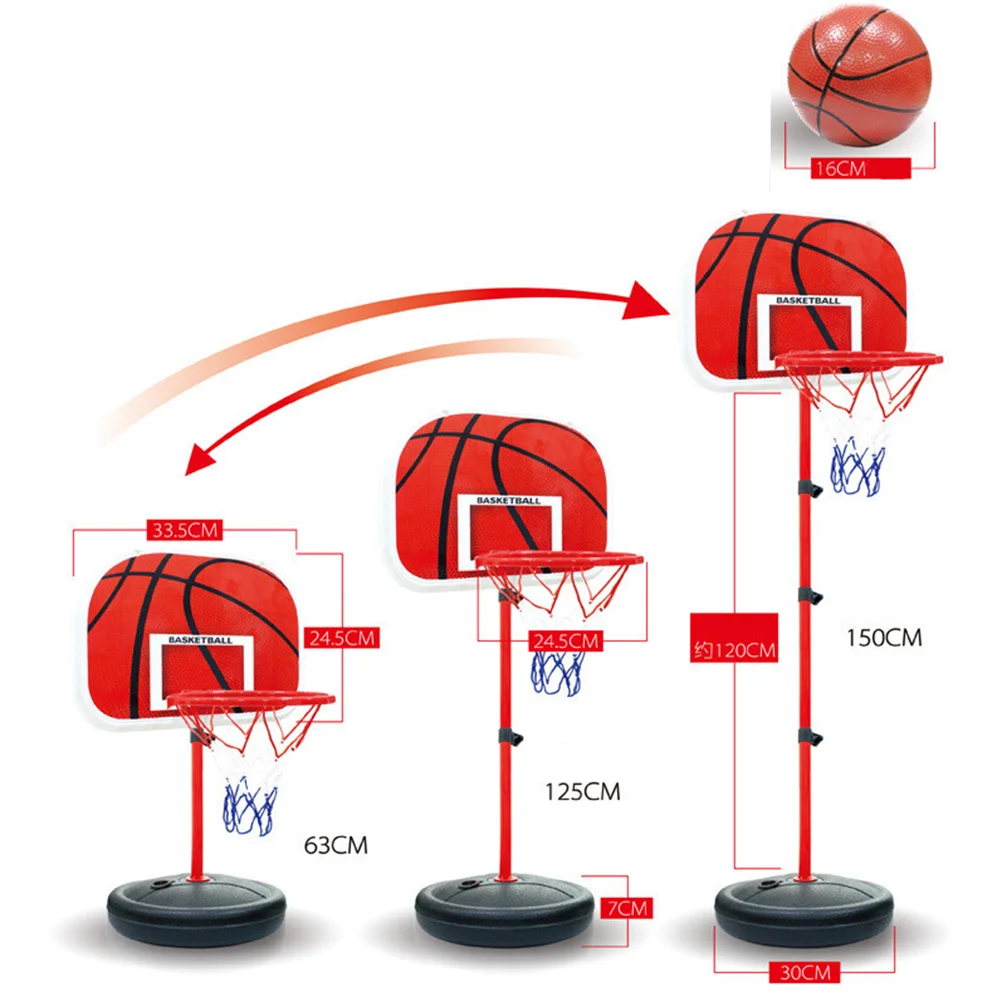 백보드 스탠드가 있는 어린이 농구 골, 야외 놀이 세트, 조절 가능한 어린이 장난감
