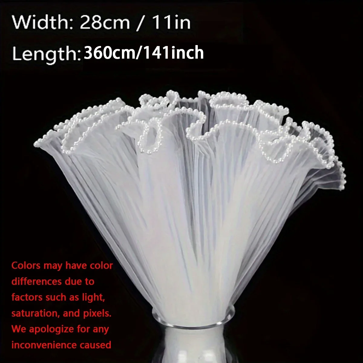 Pearl Gauze Wave Wave Net Packaging Bouquet Supplies Gift Packaging Decoration Valentine\'s Day Bouquet Suitable for Any Occasion