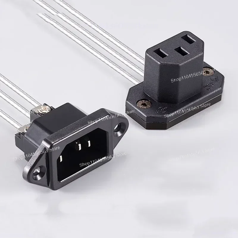90 Degree Angled Ultra Thin C13 to C14 Power Extension Cord for Computer Server and Monitor Use
