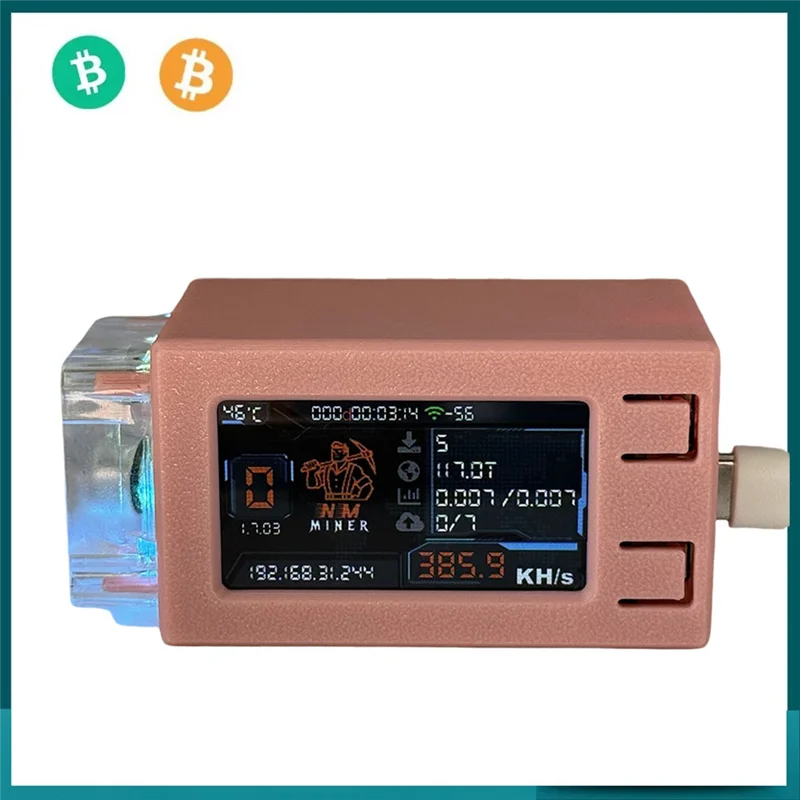 

Nerdminer NM Miner Nerd Miner V2 Pro Max 390KH/S BTC Bitcoin Crypto Solo Lottery Mining Machine With RGB Fan