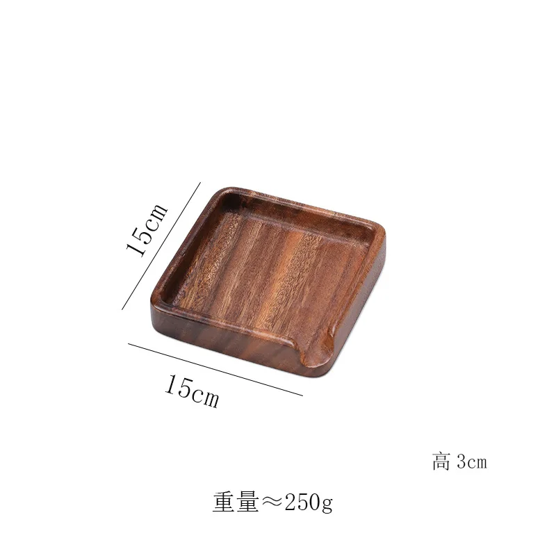 Walnut Solid Wood Tea Box Storage Tea Set Accessories Snack Storage Wooden Plate